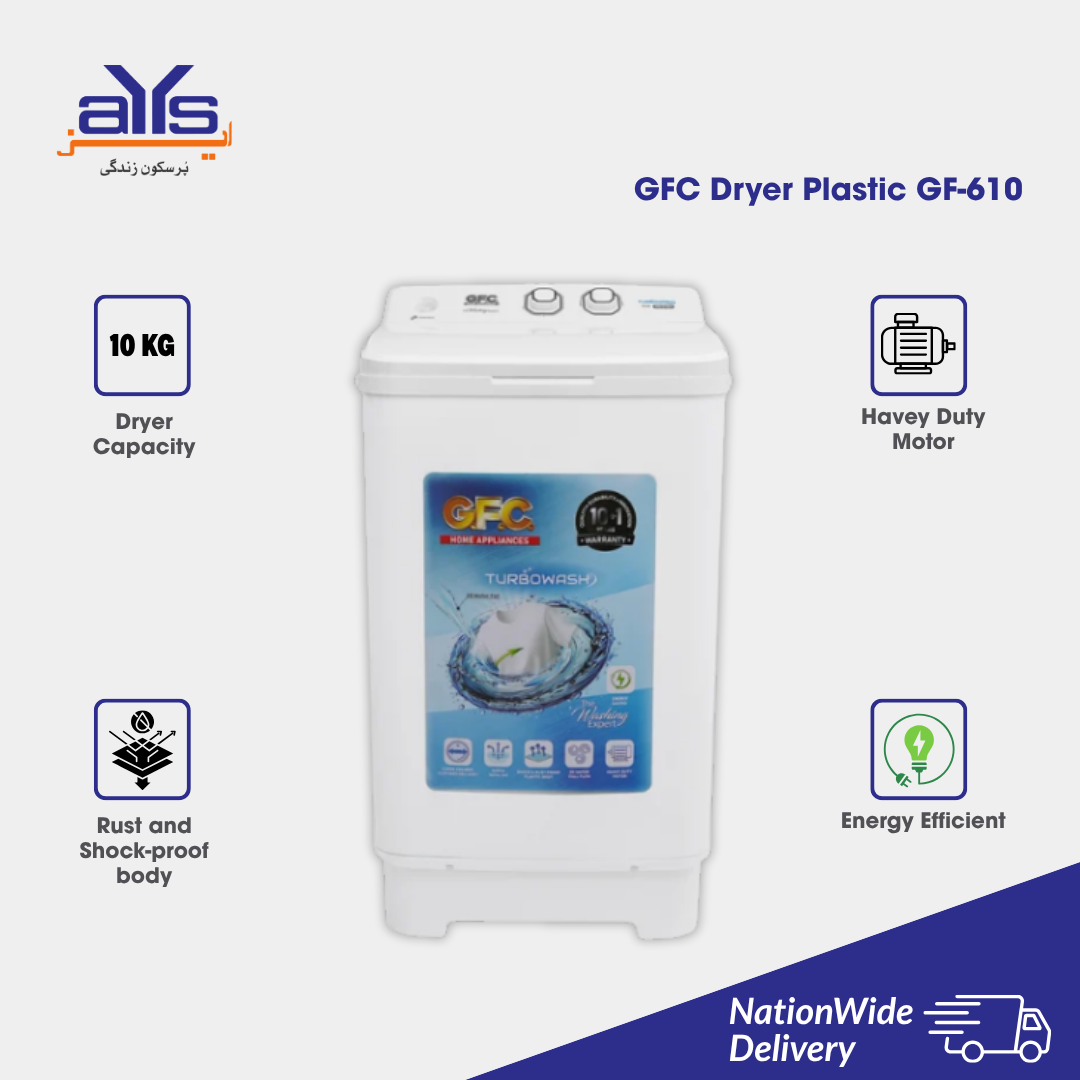 GFC DRYER PLASTIC GF-610