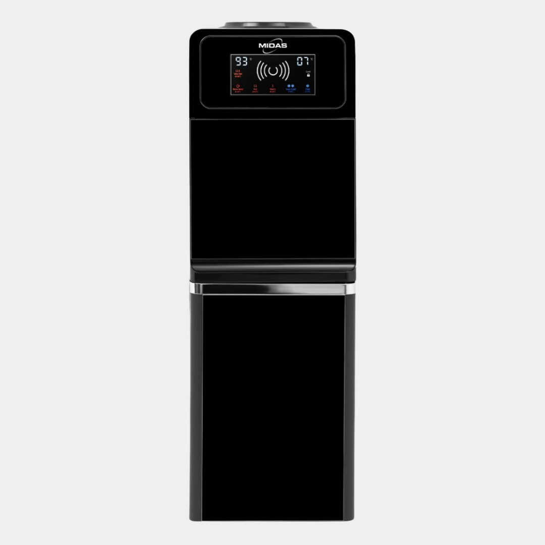 Midas WD-1050D Water Dispenser, 3 Taps, with Fridge, Digital Control, Black - Image 2