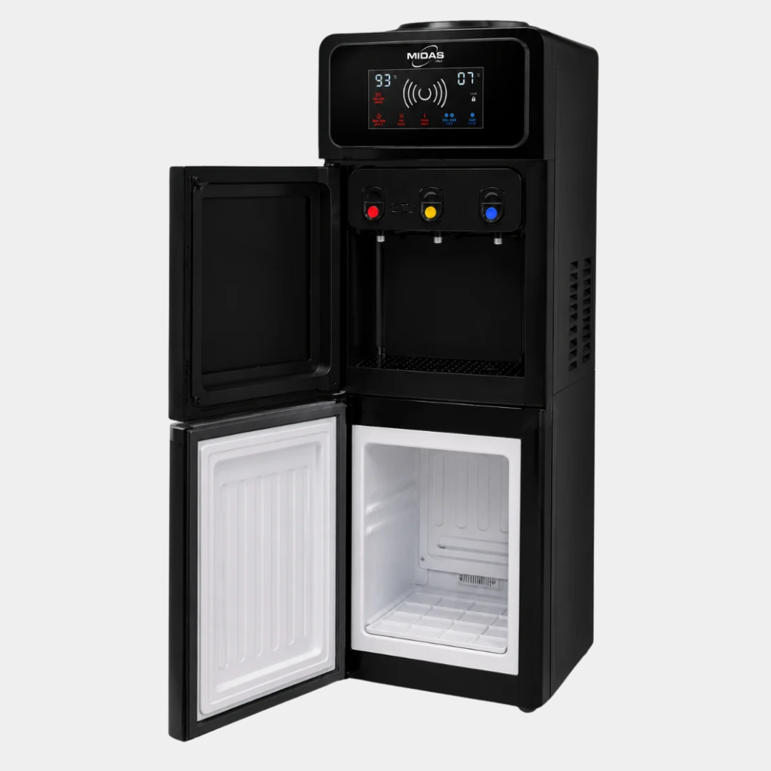 Midas WD-1050D Water Dispenser, 3 Taps, with Fridge, Digital Control, Black - Image 3